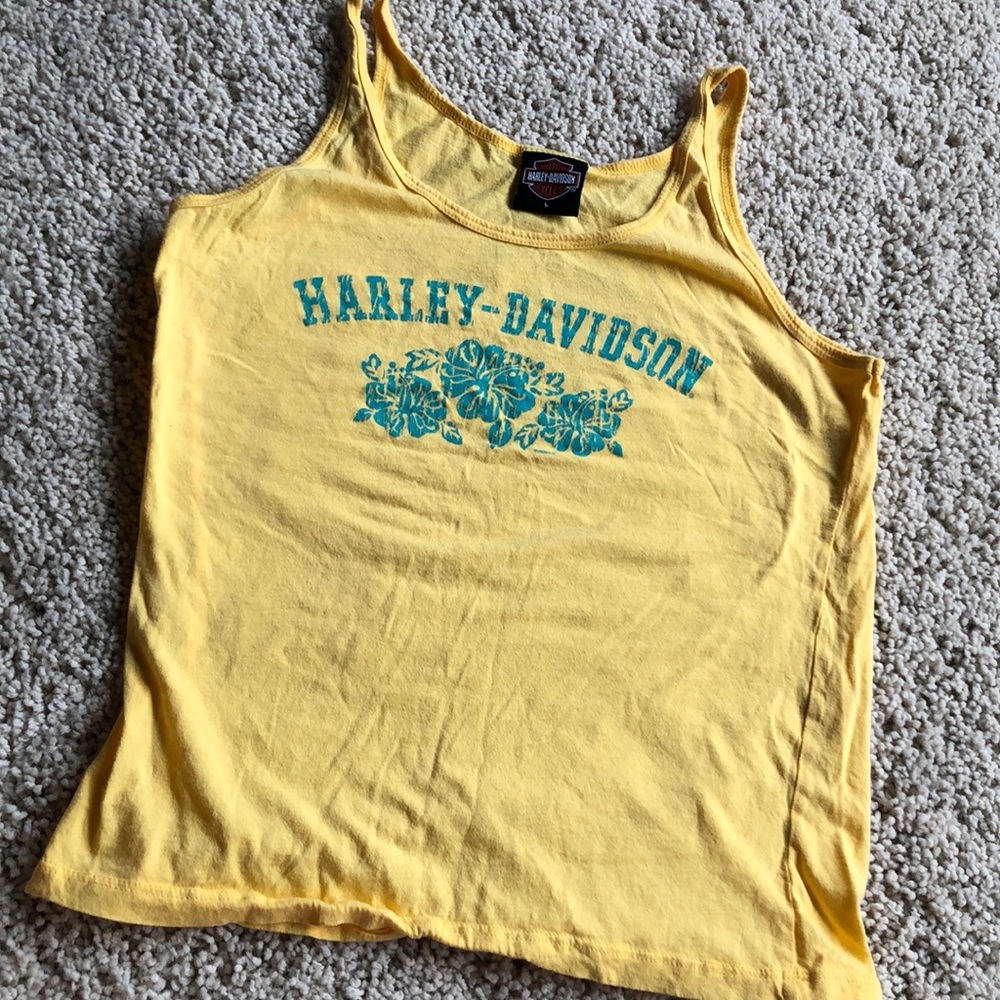 Yellow Harley-Davidson Tank